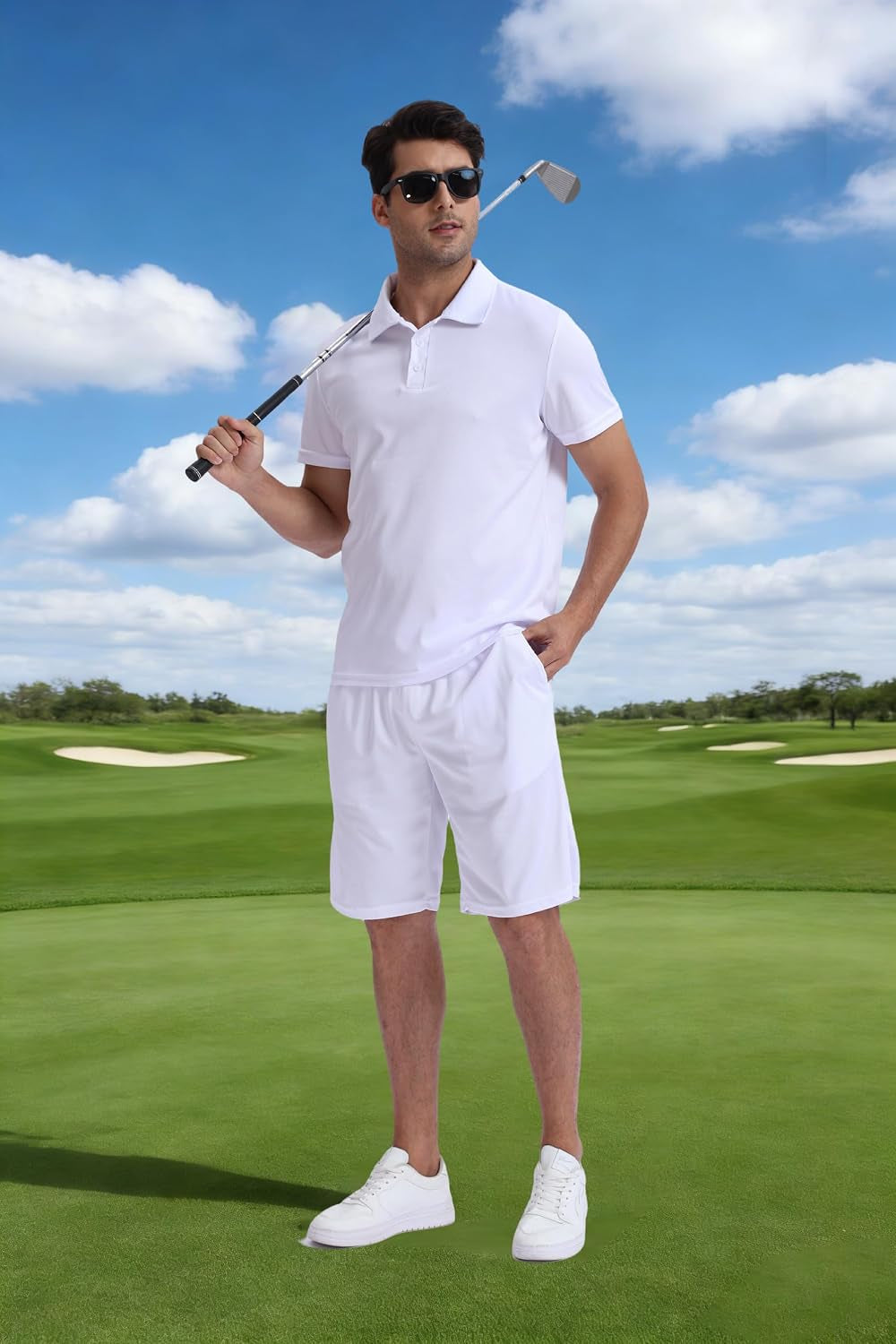 Men'S Performance Golf Polo Shirt Moisture Wicking Quick Dry Short Sleeve Polo Shirts for Men Casual Activewear