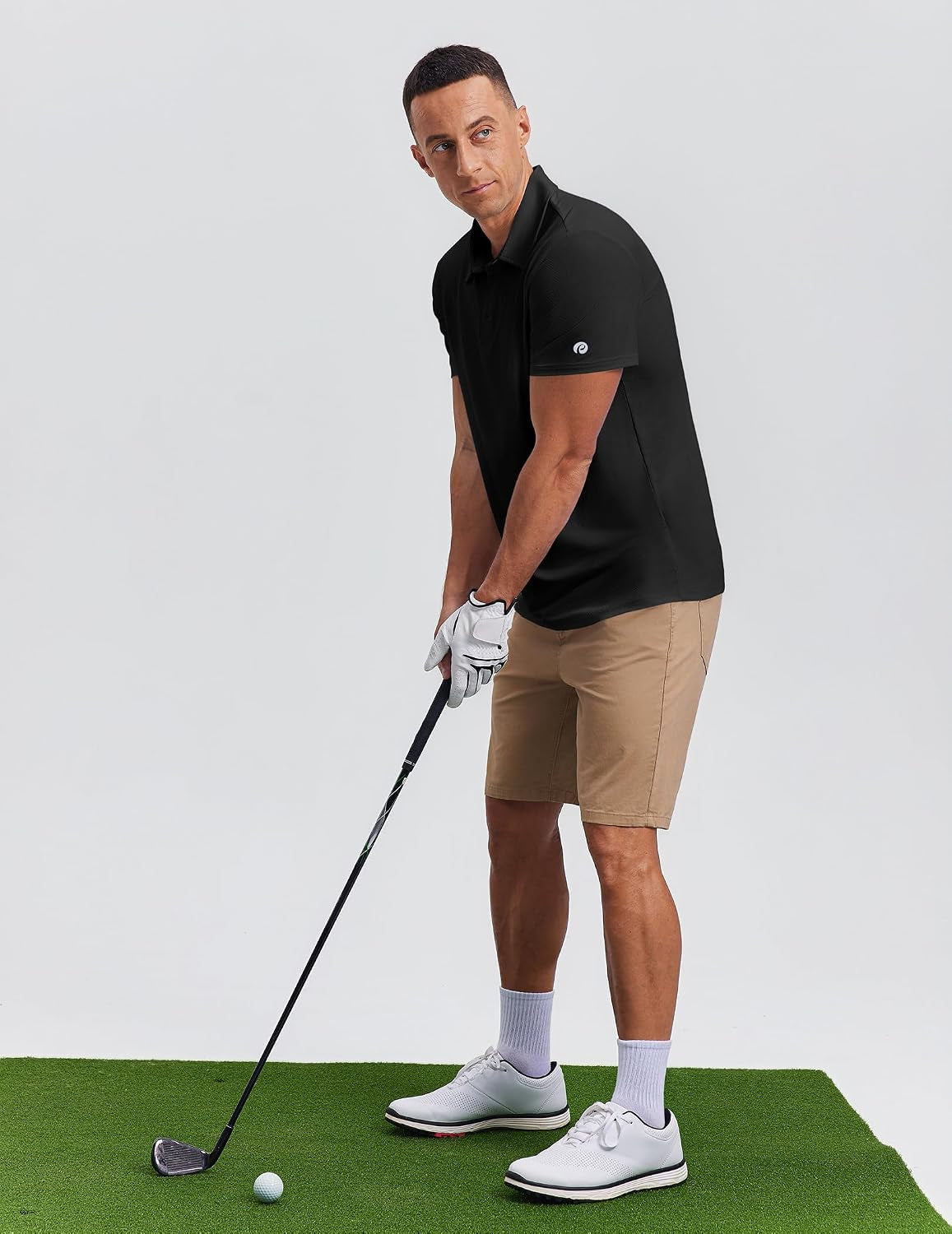 Mens Polo Shirt Performance Moisture Wicking Polo Shirts UPF 50 Golf Shirts for Men Quick Dry Casual Collared Shirt