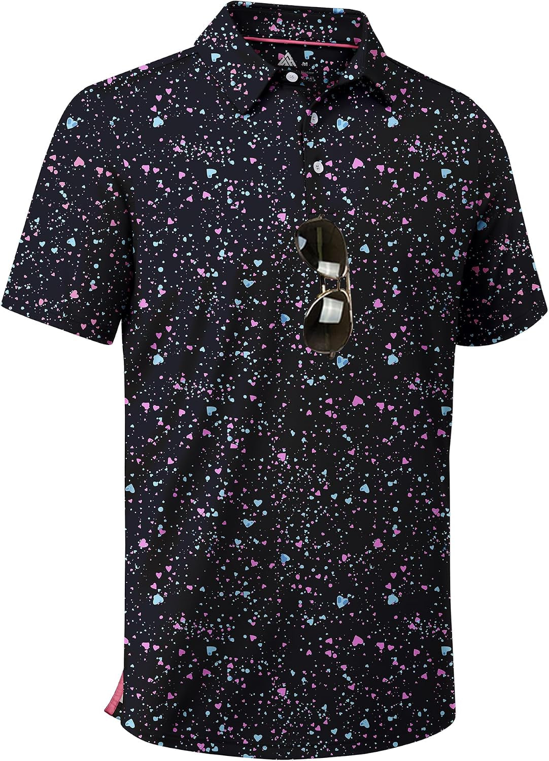Mens Golf Shirt Short Sleeve Moisture Wicking Performance Daily Casual Print Patterns Collared Golf Polo Shirts for Men