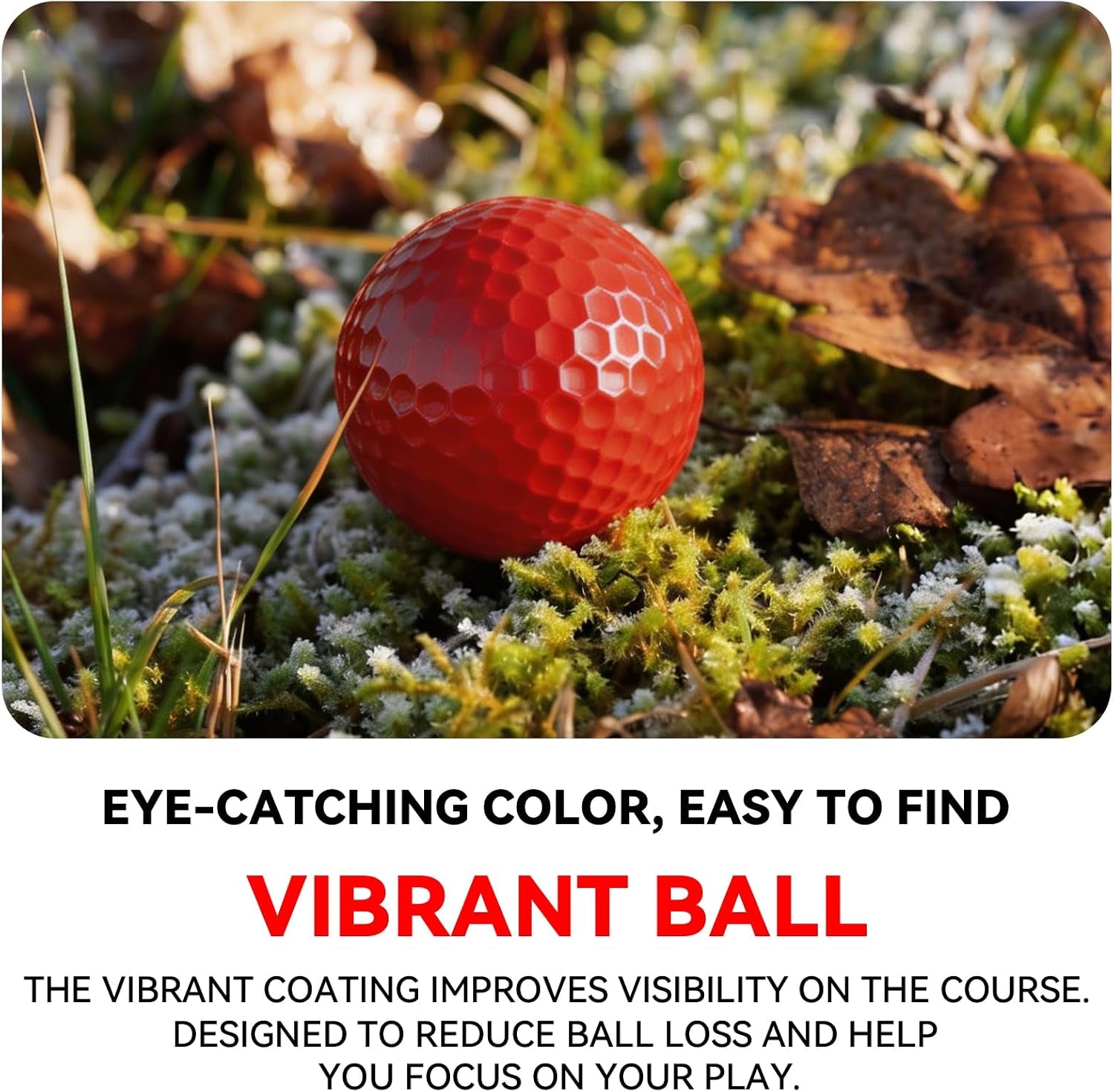 Blank Colored Golf Balls, No Logo No Markings, High Visibility Easy to Find, 2-Piece Distance Golf Balls for Practice Long Distance and High Launch Performance 3/6/12 Pcs