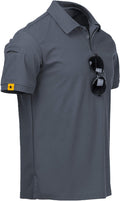 Mens Polo Shirt Short Sleeve Sports Tactical T-Shirt Athletic Golf Polos Daily Casual Stylish Collared Shirts for Men
