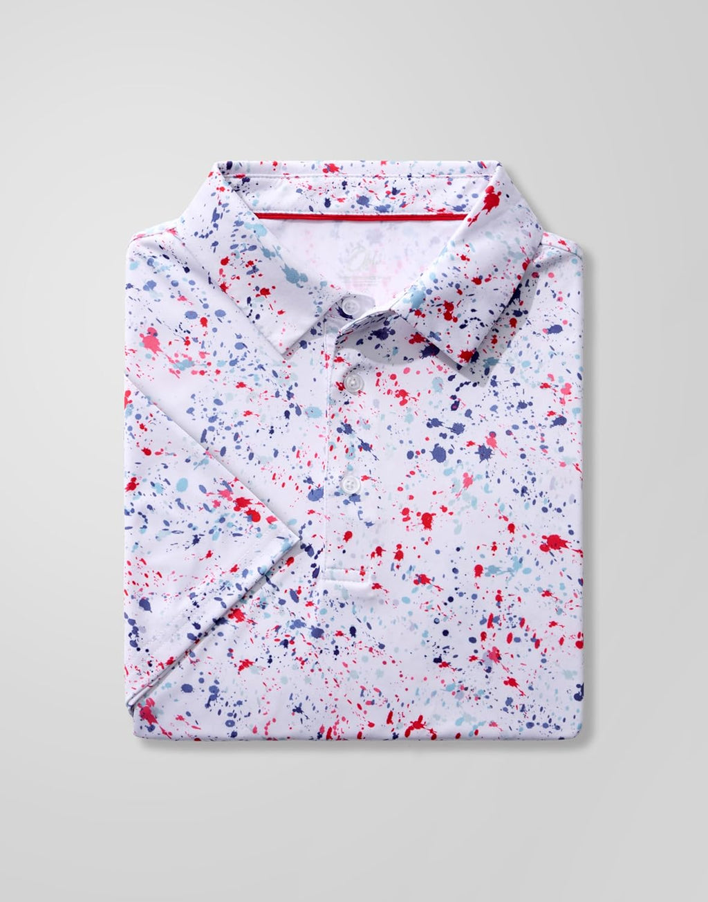 Mens Golf Polo Shirts Short Sleeve Dry Fit Performance Moisture Wicking Casual Print Collared Golf Shirts for Men