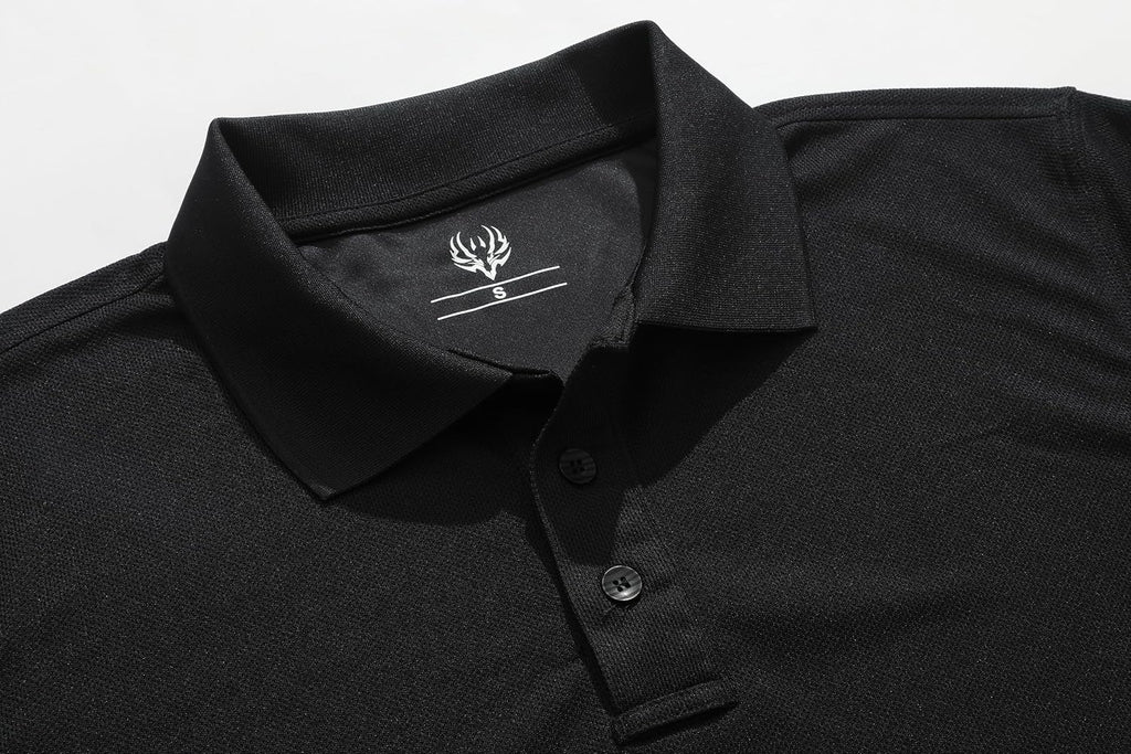 Men'S Quick-Dry Active Polo Shirts Short Sleeve Performance for Golf Tennis Daily Casual Collared T-Shirt