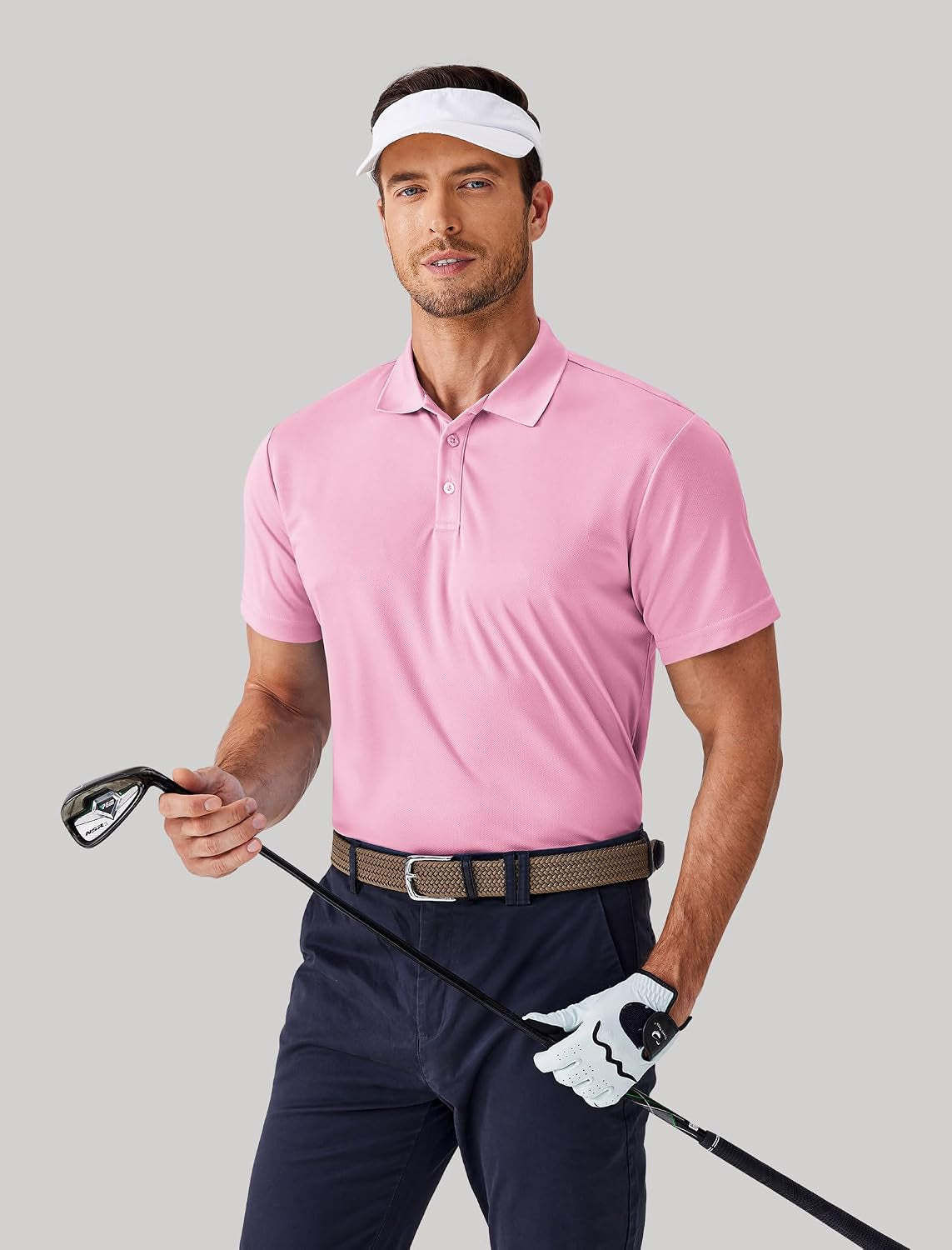 Polo Shirts for Men Short Sleeve Lightweight Quick Dry Golf T Shirt Moisture Wicking Casual Workout