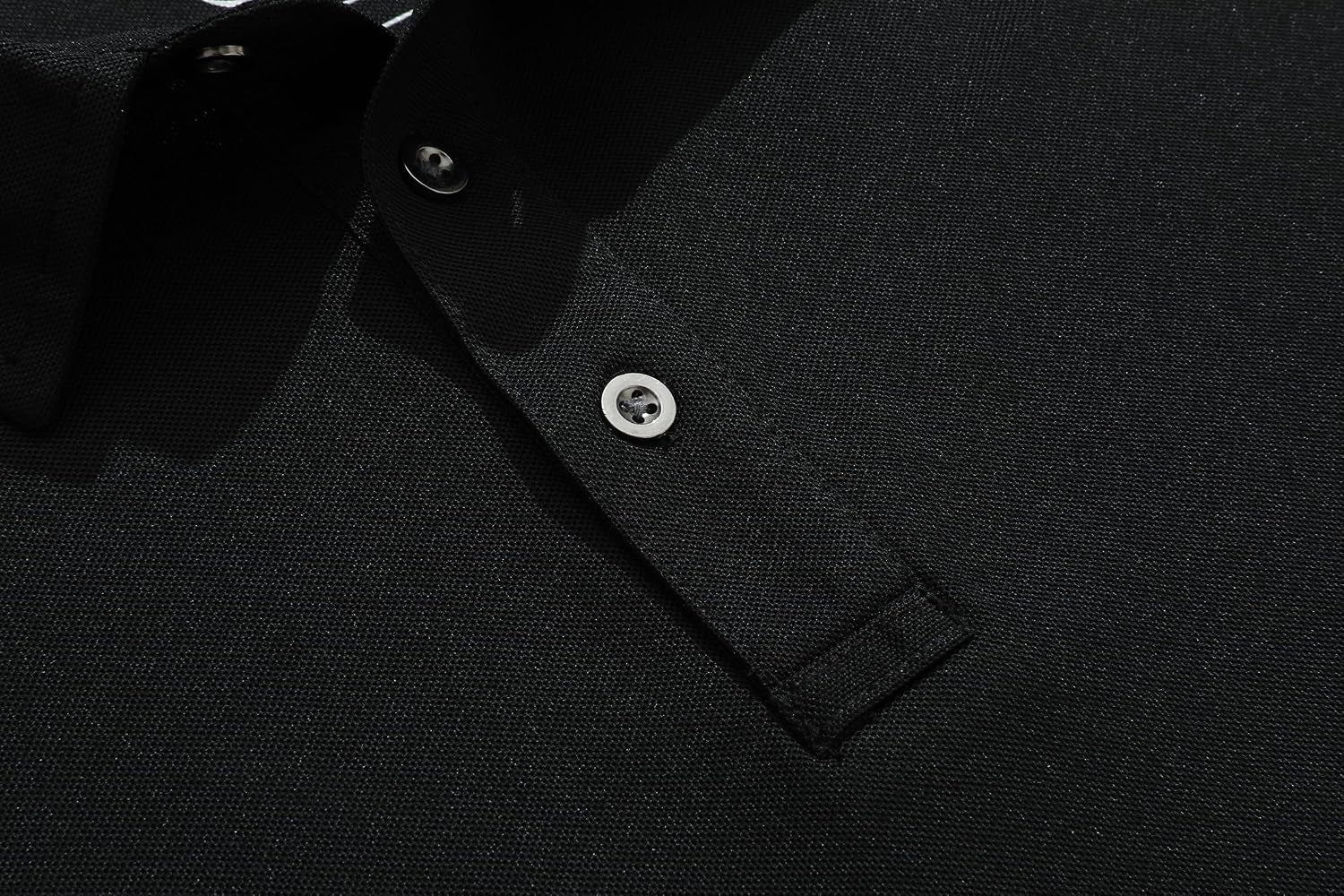 Men'S Active Polo Shirt Quick Dry Performance Short Sleeve Tactical Golf Shirt