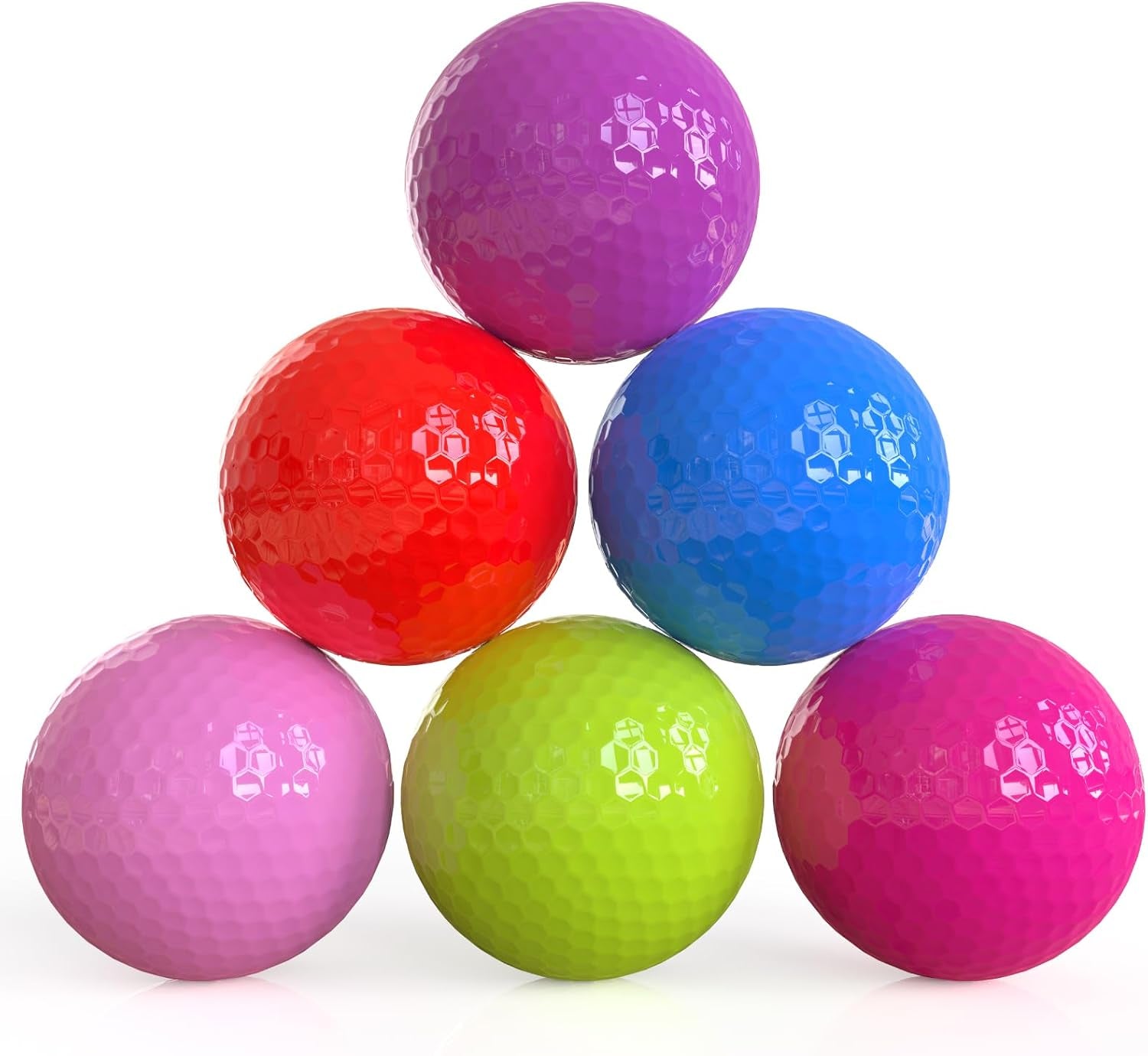 Blank Colored Golf Balls, No Logo No Markings, High Visibility Easy to Find, 2-Piece Distance Golf Balls for Practice Long Distance and High Launch Performance 3/6/12 Pcs